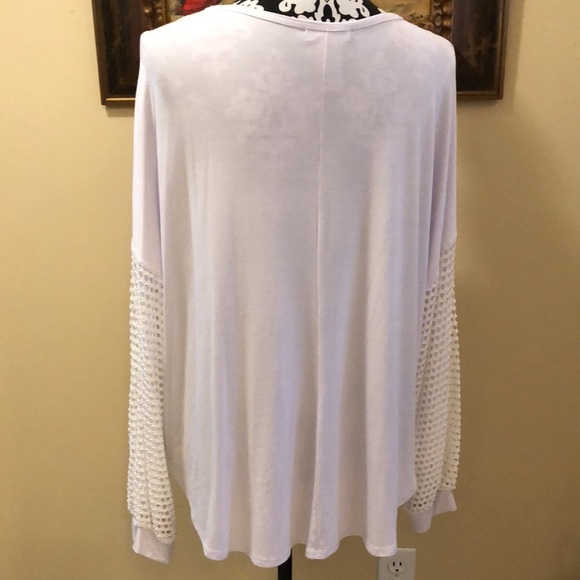 Ariella Comfy open weave long dolman sleeves top - Picture 2 of 8